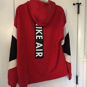 Vintage Nike Air Red color block full zip hoodie sweatshirt XL